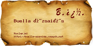 Buella Ézsaiás névjegykártya